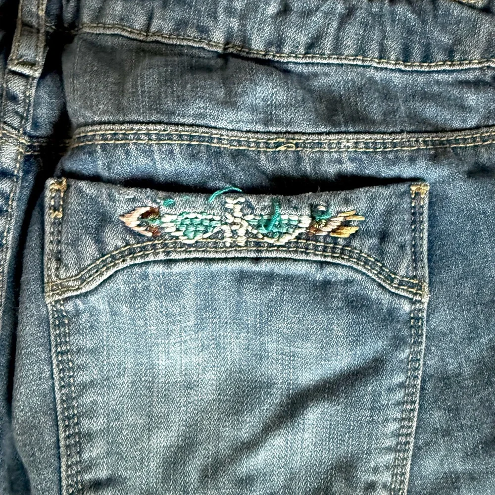 Gap Big Girls Bermuda Denim Capri Embroidered Jeans Pants Shorts Size 16 Plus